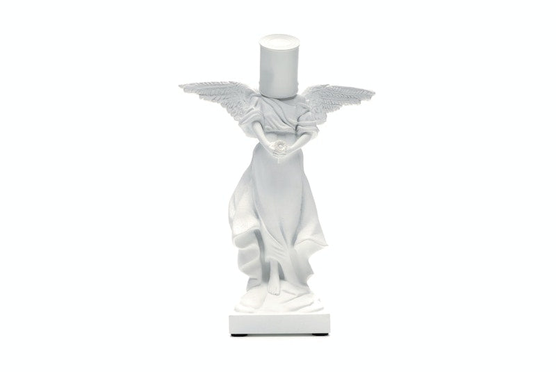 Banksy Bucket On Head Figure White