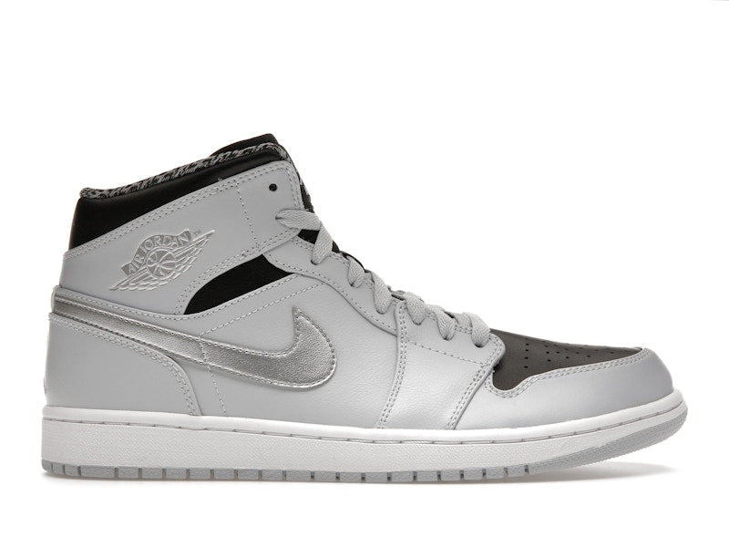 Jordan 1 Mid Pure Platinum Metallic Silver