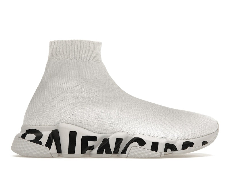 Balenciaga Speed Graffiti Trainers White Black