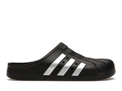 adidas Adilette Clog Black Silver