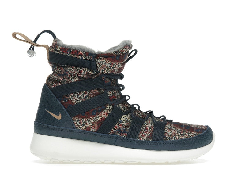 Nike Roshe Run Hi Sneakerboot QS Liberty of London Armory Navy (Women's)