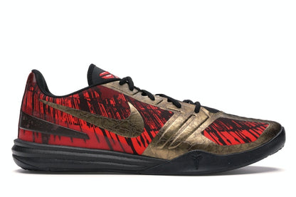 Nike KB Mentality Black Metallic Gold Chilling Red