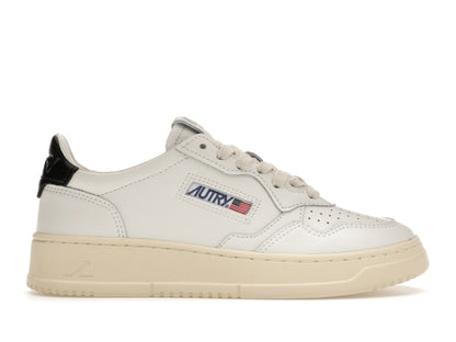 Autry Medalist Leather Low White Black Tab (Women's)