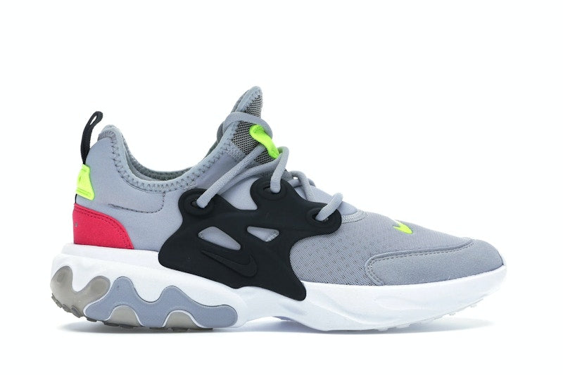 Nike React Presto Wolf Grey Black Rush Pink Volt (GS)