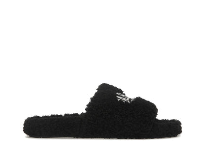 Balenciaga Paris Furry Slide Black (Women's)