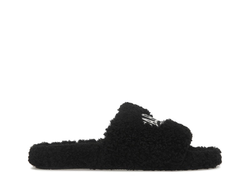 Balenciaga Paris Furry Slide Black (Women's)