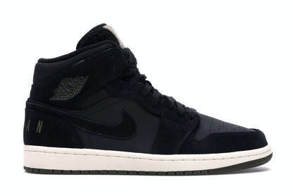 Jordan 1 Mid Black Olive Canvas