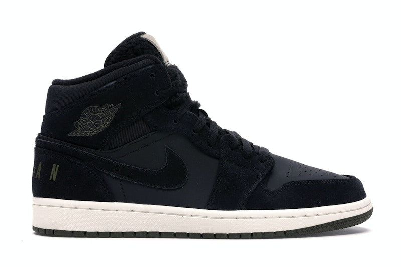 Jordan 1 Mid Black Olive Canvas