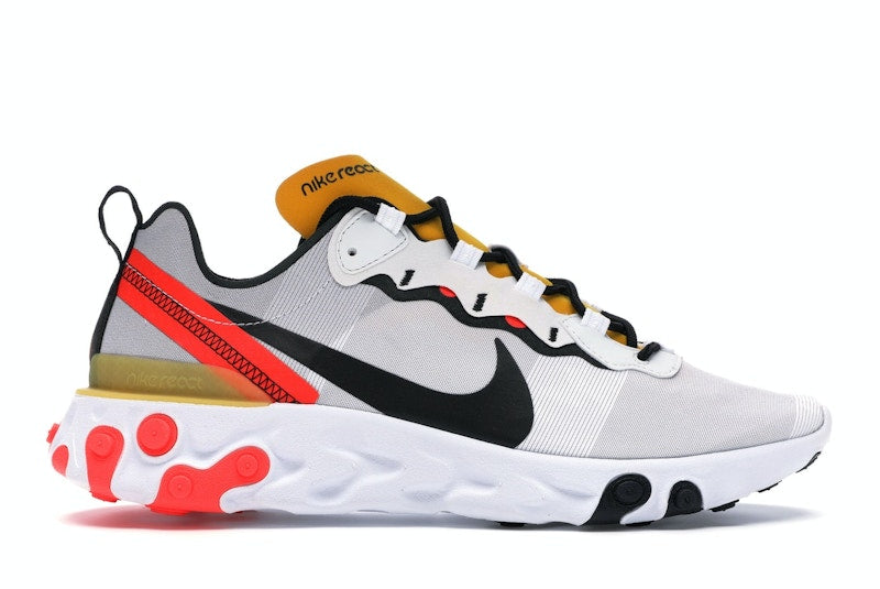 Nike React Element 55 White Black Crimson Gold
