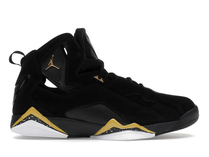 Jordan True Flight Black White Metallic Gold