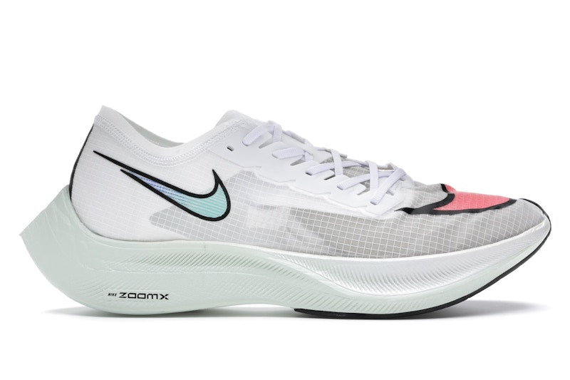 Nike ZoomX Vaporfly Next% White Hyper Jade Flash Crimson