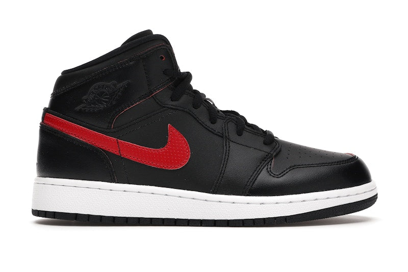 Jordan 1 Retro Mid Black Gym Red (GS)