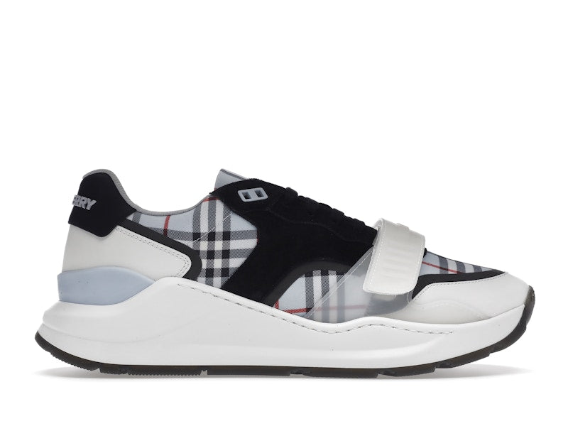 Burberry Ramsey Haymarket Check Print Light Blue White Black