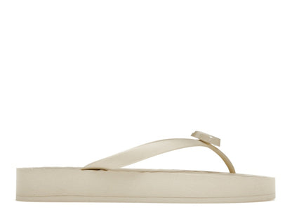 Gucci Chevron Thong Sandal White Rubber