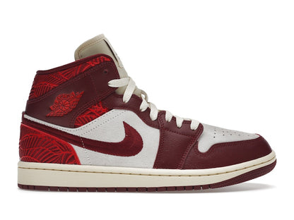 Jordan 1 Mid SE Tiki Leaf Team Red (Women's)