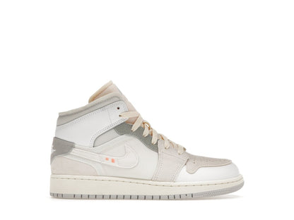 Jordan 1 Mid SE Craft Inside Out White Grey (GS)