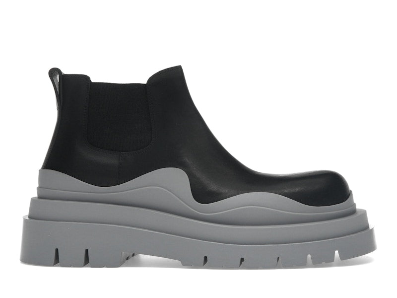 Bottega Veneta Tire Ankle Chelsea Boot Black Vapor