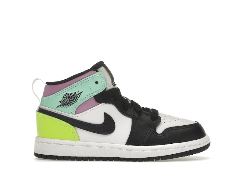 Jordan 1 Mid Pastel Black Toe (PS)