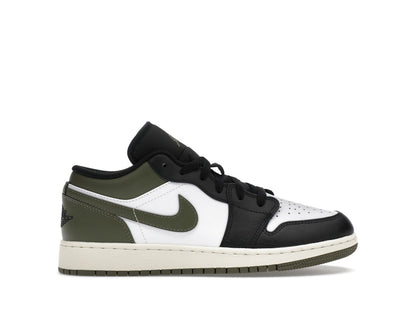 Jordan 1 Low Black Toe Medium Olive (GS)