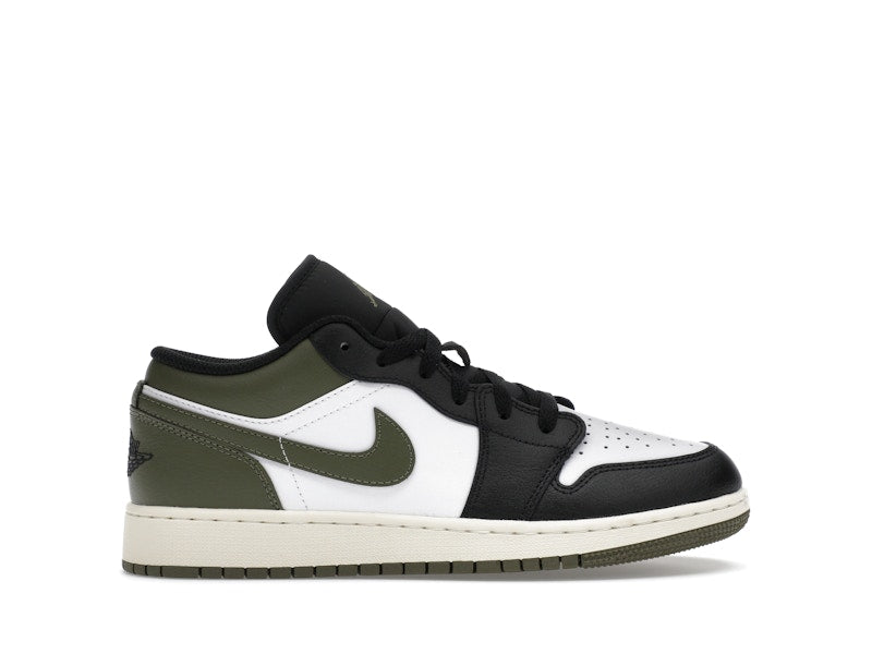 Jordan 1 Low Black Toe Medium Olive (GS)