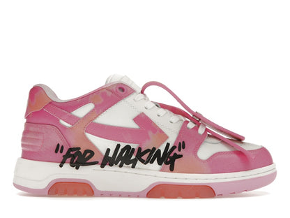 OFF-WHITE Out Of Office OOO "For Walking" Low Tops Pink Tie Dye