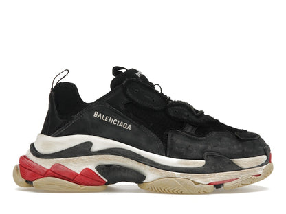 Balenciaga Triple S DIY Black Red White