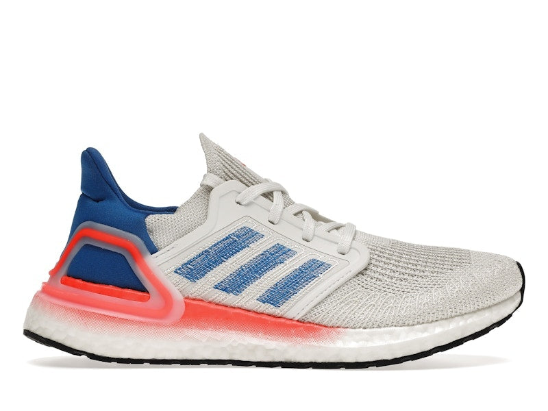 adidas Ultra Boost 20 White Glory Blue Solar Red