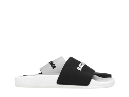 Balenciaga Pool Slides White Black (Women's)