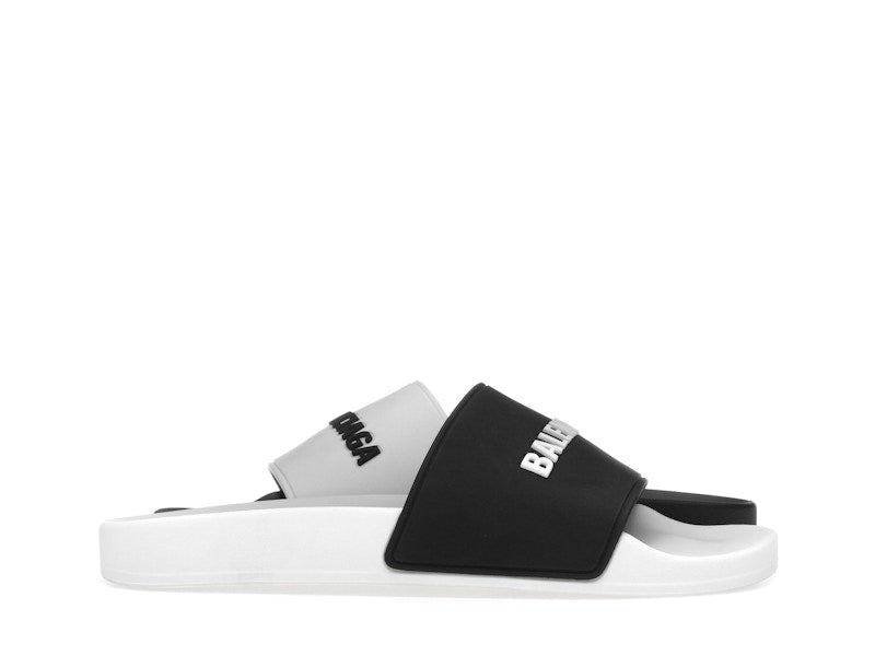 Balenciaga Pool Slides White Black (Women's)