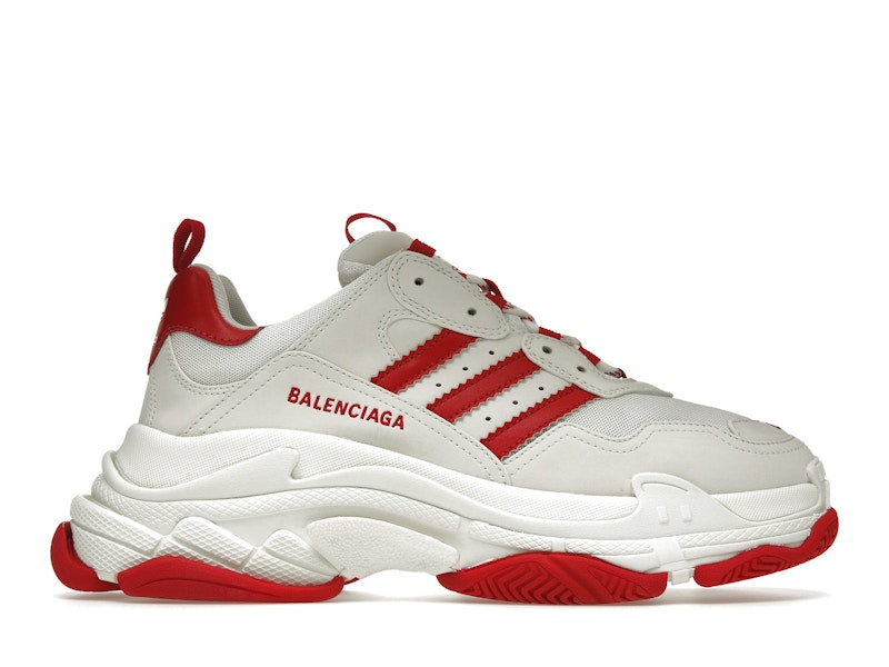 Balenciaga x adidas Triple S White Red