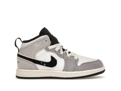 Jordan 1 Mid SE Craft White Cement Grey Black (PS)