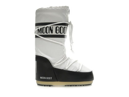 Moon Boot Icon Nylon Boot Black White