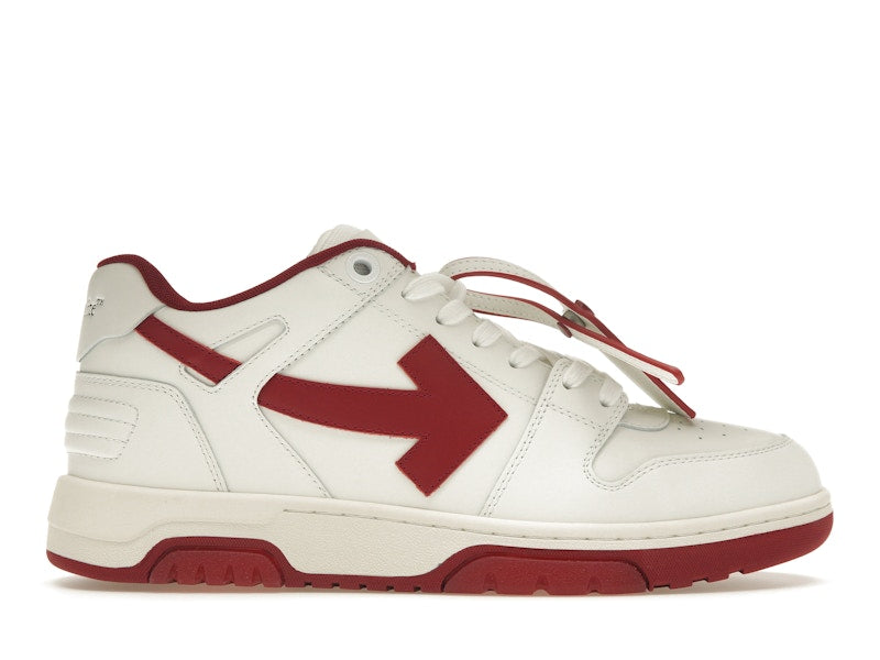 OFF-WHITE Out Of Office OOO Low Tops White Red White Tag