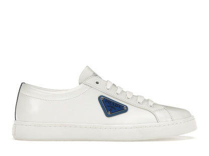 Prada Court Sneaker White Blue Leather (Women's)