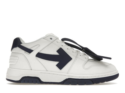 OFF-WHITE Out Of Office OOO Low Tops White Navy Blue