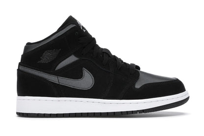 Jordan 1 Mid White Black Grey (GS)