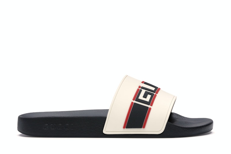 Gucci Stripe Slide White