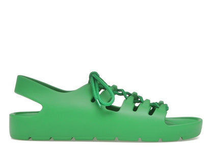 Bottega Veneta Jelly Lace Up Sandal Green