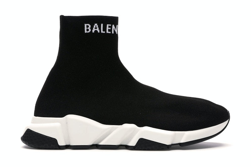 Balenciaga Speed Sock Slip-On Black White