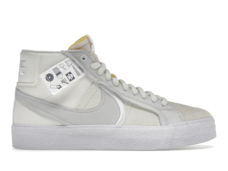 Nike SB Blazer Mid Warning Label Summit White
