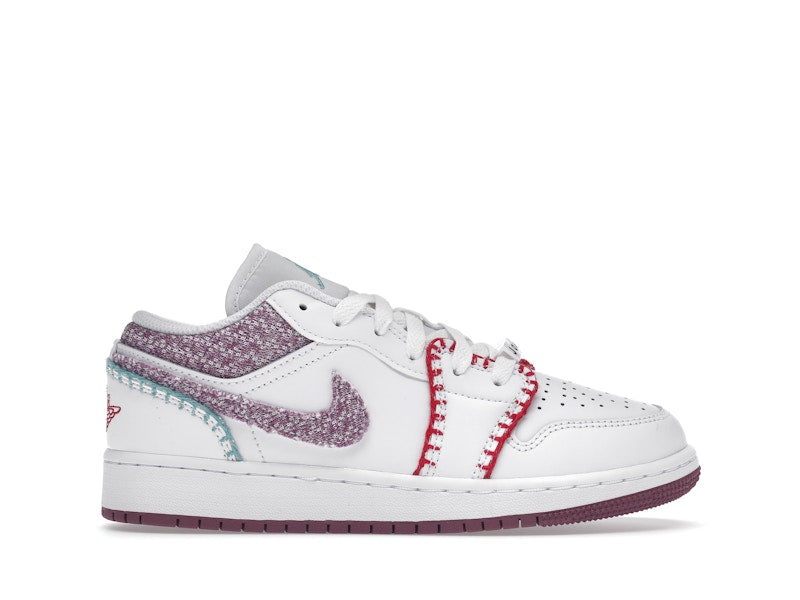 Jordan 1 Low White Light Bordeaux (GS)