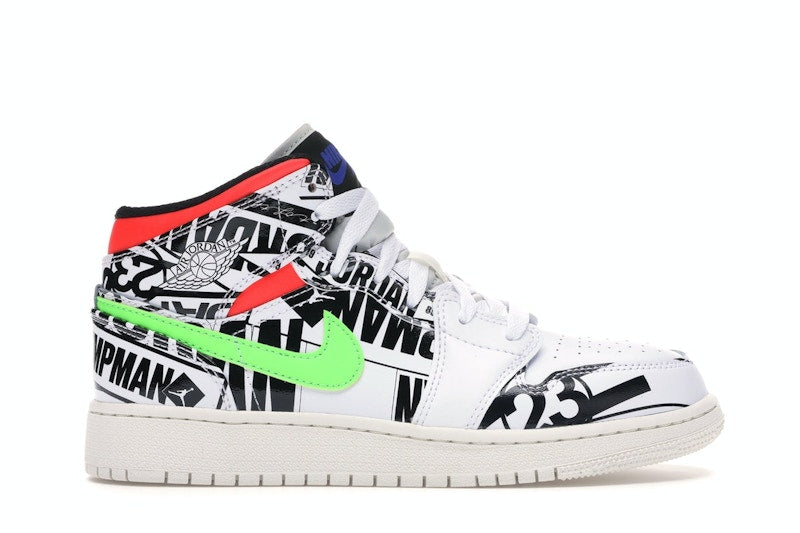 Jordan 1 Mid All Over Logos (GS)