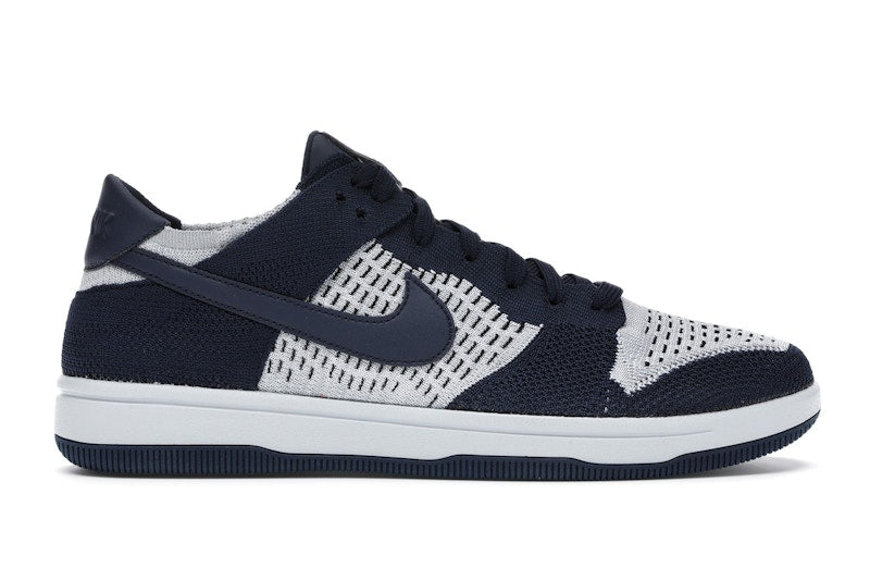 Nike Dunk Low Flyknit College Navy Pure Platinum