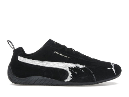 Balenciaga x Puma Speedcat Suede Distressed Black White