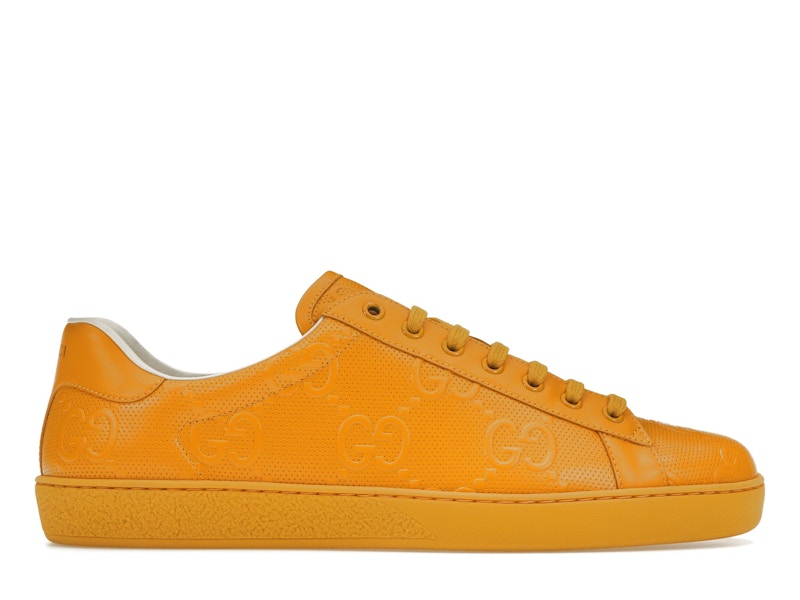 Gucci Ace GG Embossed Yellow