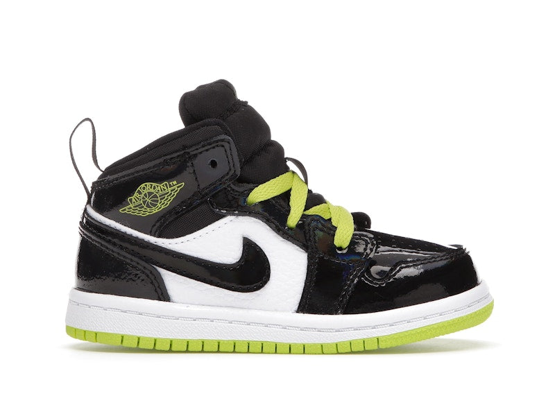 Jordan 1 Mid Black Cyber Mystic Green (TD)