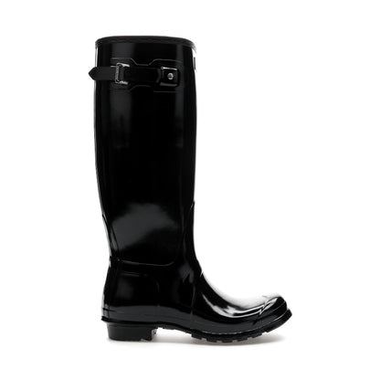 Hunter Original Tall Gloss Rain Boots Black (Women's)