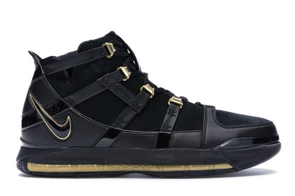 Nike LeBron Zoom 3 Black Metallic Gold