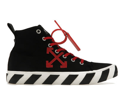OFF-WHITE Vulcanized Hi Black Red Canvas