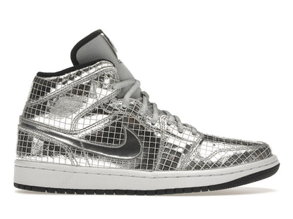 Jordan 1 Mid SE Disco Metallic Silver (Women's)